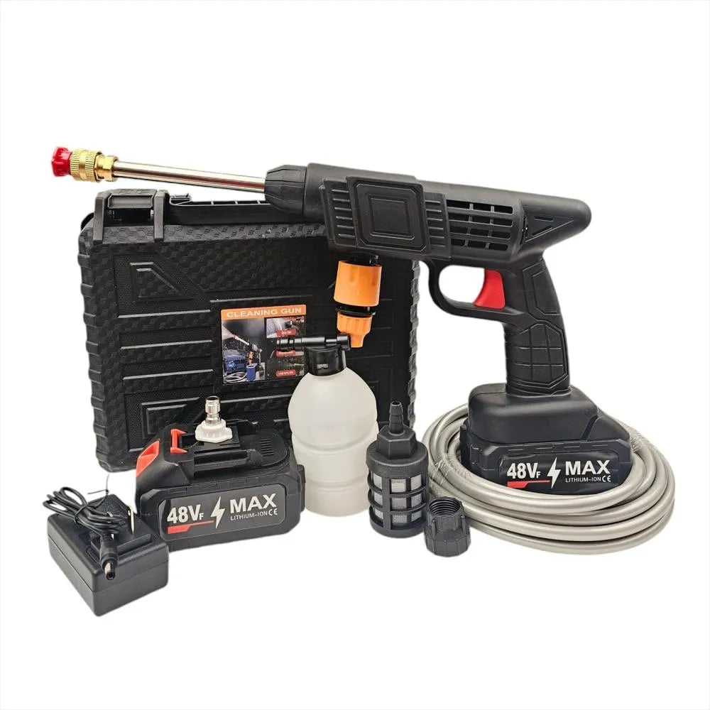 Hidrolavadora Inalámbrica Pro Recargable 48W – Lava tu Auto en Cualquier Lugar