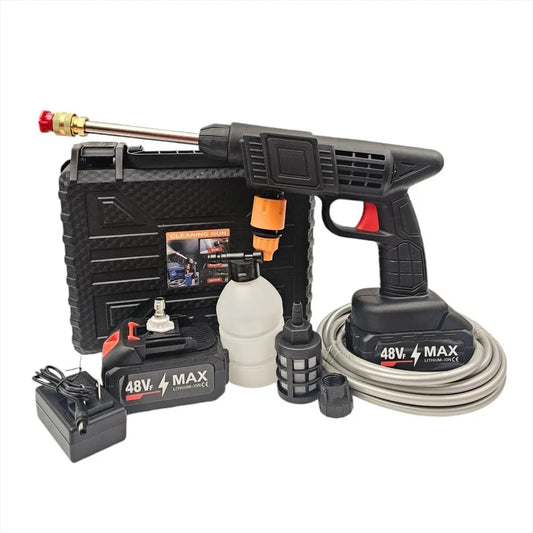 Hidrolavadora Inalámbrica Pro Recargable 48W – Lava tu Auto en Cualquier Lugar