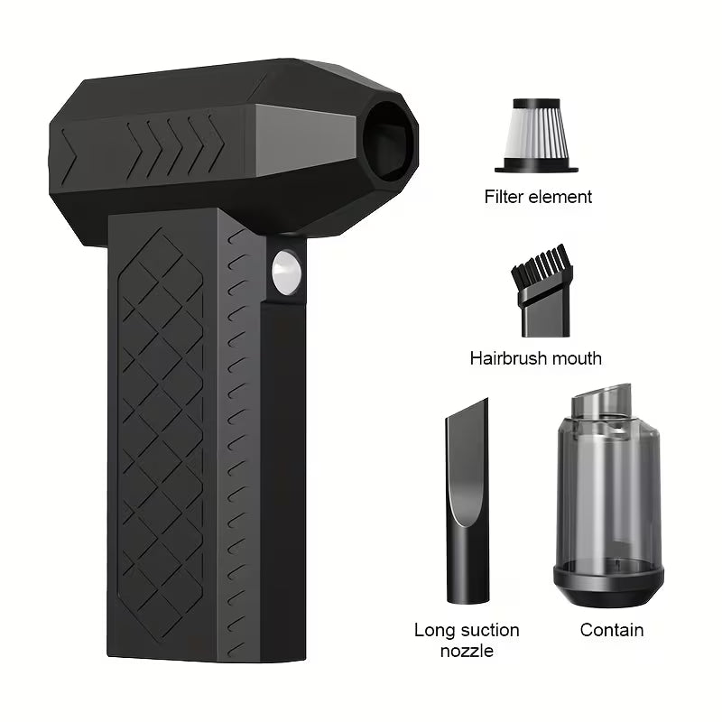 Mini Aspiradora Pro 2-en-1: Succión y Soplado Potente